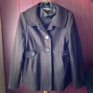 Dark brown pea coat, size XL , Static brand